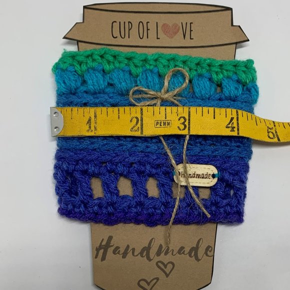 NWT Crochet Coffee Tumbler Sleeve Cozy Koozie - Picture 3 of 4